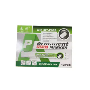 Permanent White Marker, markera & nënvizues